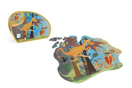 Contour puzzle featuring a colorful dragon design. Suitable for children, made of durable materials, and encourages problem-solving skills.