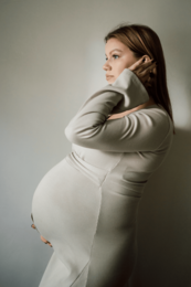 TISU maternity & nursing dress, Cream Beige