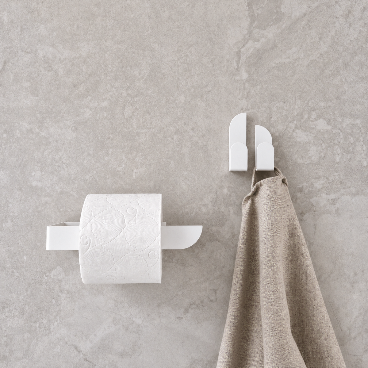 Porte-papier toilette adhésif