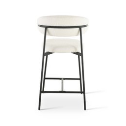 Zahra Bar Stool [Set van 2] [Wit] [Boucle Fabric] [65 cm]
