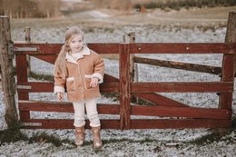 Giacca in pelle di agnello per bambini Annie & Charles®