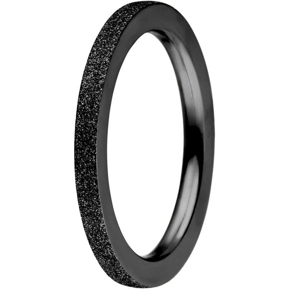 Plug-in ring inside 2mm black steel diamond