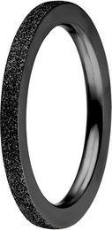 Plug-in ring inside 2mm black steel diamond
