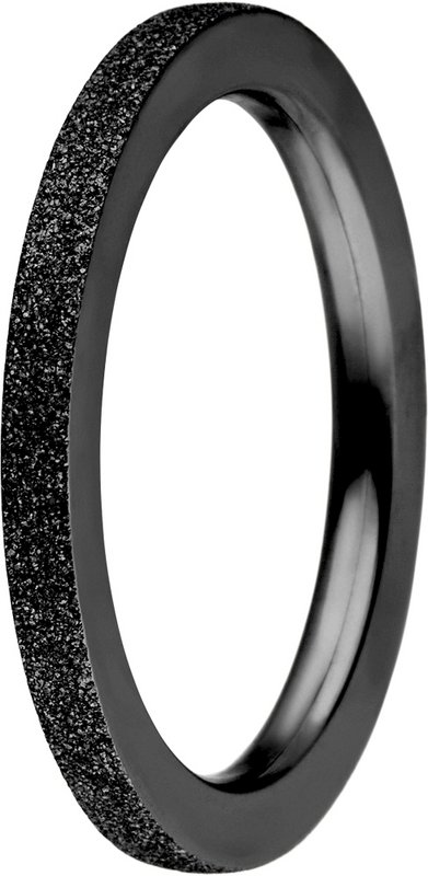 Plug-in ring inside 2mm black steel diamond