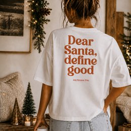 Weihnachts-T-Shirt für Damen: Lieber Weihnachtsmann, definiere gut