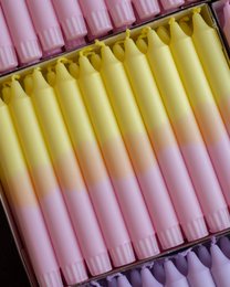 Bougies coniques - bicolores/pastel