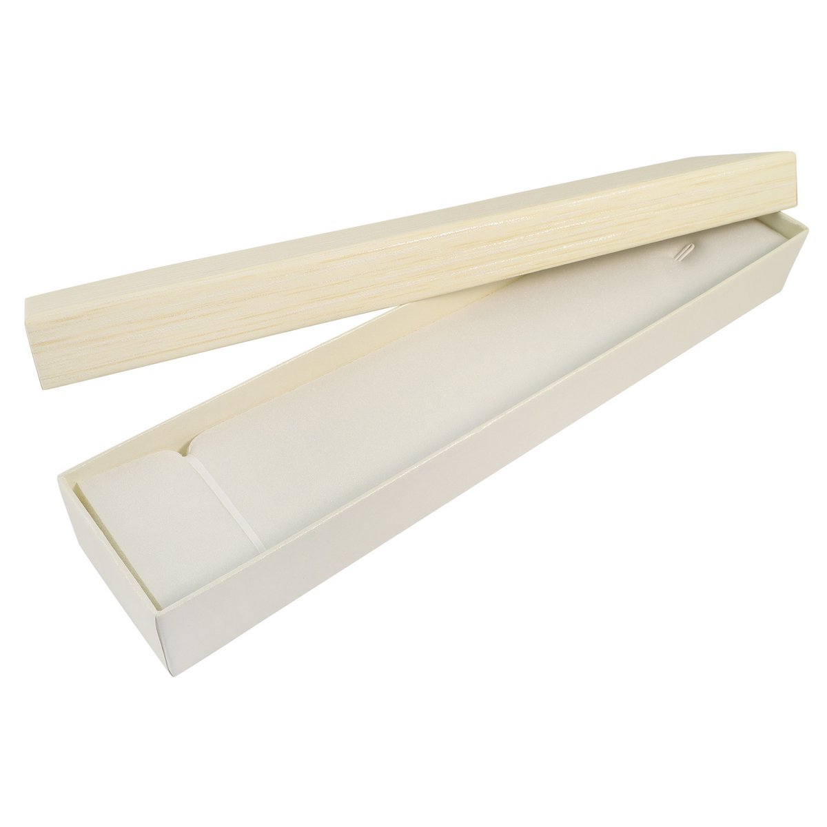 Papp Schmuckboxen, crème, VE12, 4,5 x 21,5 cm
