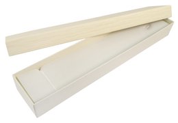 Papp Schmuckboxen, creme, VE12, 4,5 x 21,5 cm