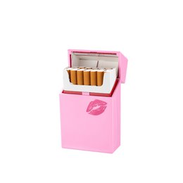Papierośnica Pink World z lusterkiem x12