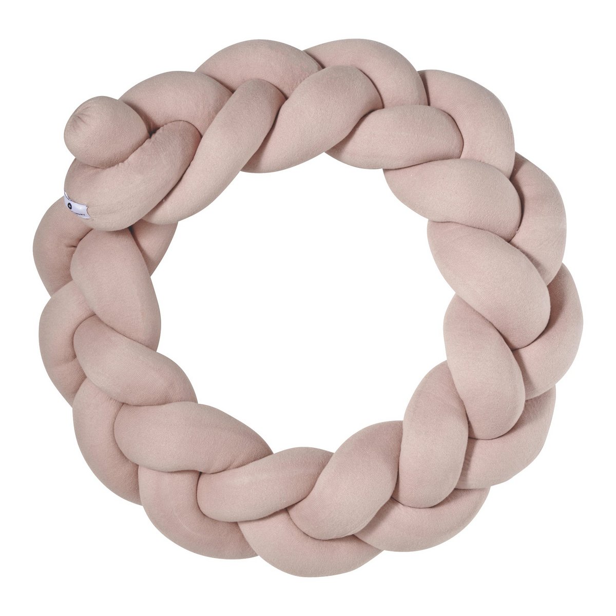 Old rose braided bed bumper knitted