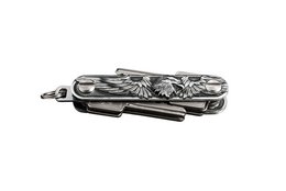 Compact key organizer with floral design, made of durable metal, ideal for keeping keys organized and accessible.