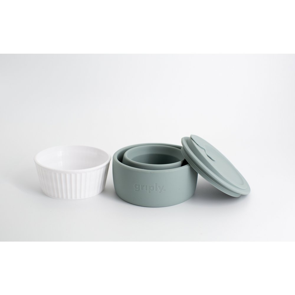Griffige, faltbare Kaffeetasse – Grau – 470 ml