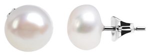"Irmi" Edelstahl Perlen-Ohrstecker (Imitationsperle), Ø 8 mm