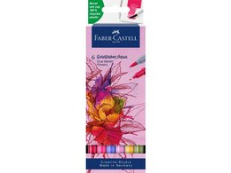 Duo watercolor marker FC Goldfaber case 6 pcs. Flowers color nos: 112, 229, 107,119,