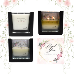  Scented Christmas candle with Rudolph the red-nosed reindeer decoration, featuring a festive "Joyeux Noel!" text.