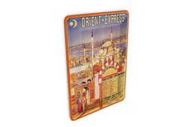 Tin postkort rejse 10x14 cm Orient Express nostalgi dekorativt skilt