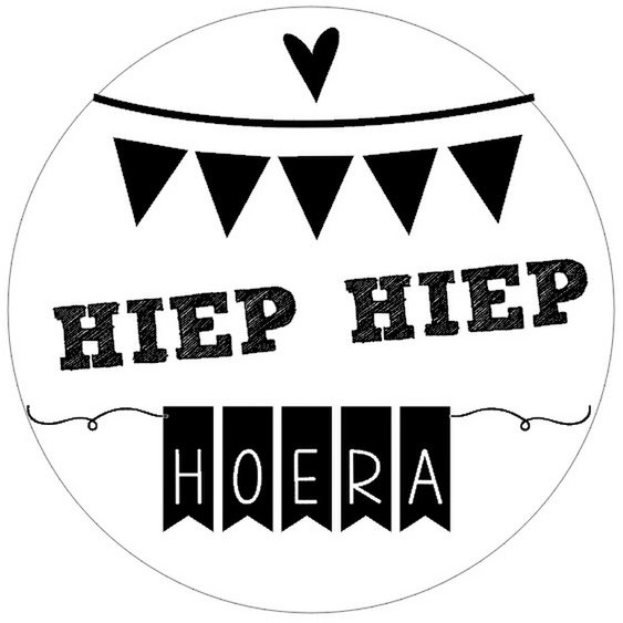 Hip Hip Hurra Button 56mm.