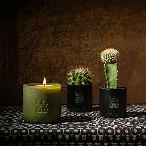 WOO Sustainable Scented Lucky Candle | Upcycled Wine Bottle | 60 Hr Burn Time
