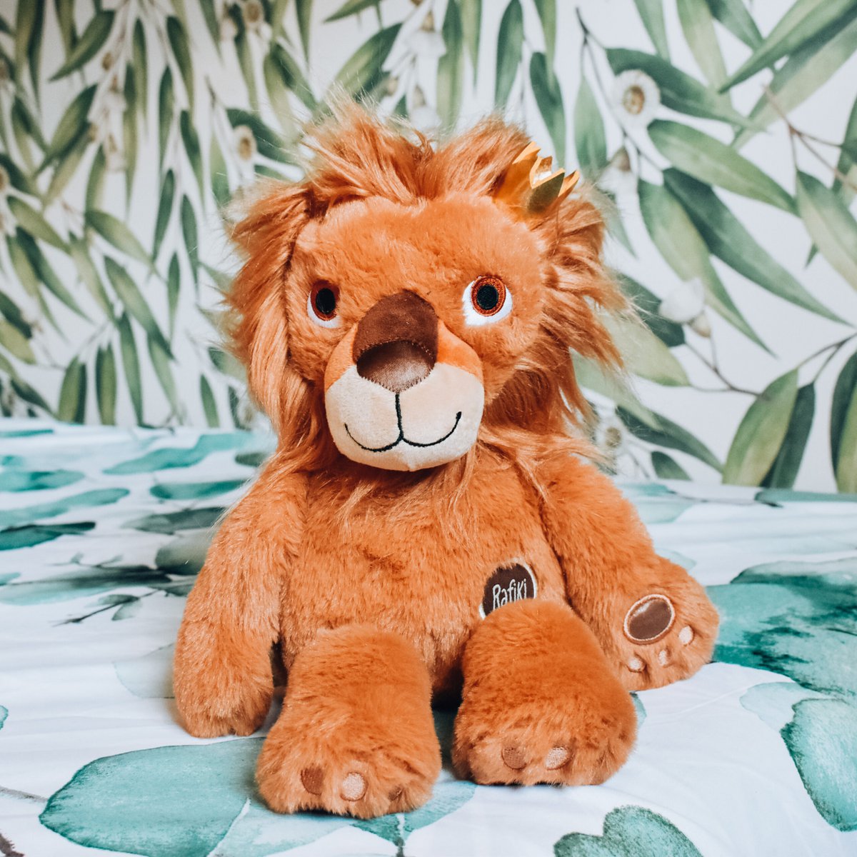 Grande marionnette lion douce, rembourrage en matière recyclée, lavable en machine, idée cadeau parfaite, hauteur 40 cm