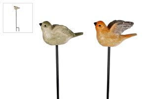 Garden plug Bird L green/yellow poly