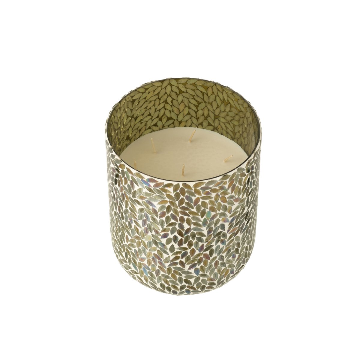 J-Line geurkaars Tea & Herbs - glas - groen - XL - 150U