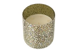 Świeca zapachowa J-Line Tea & Herbs - szklana - zielona - XL - 150U