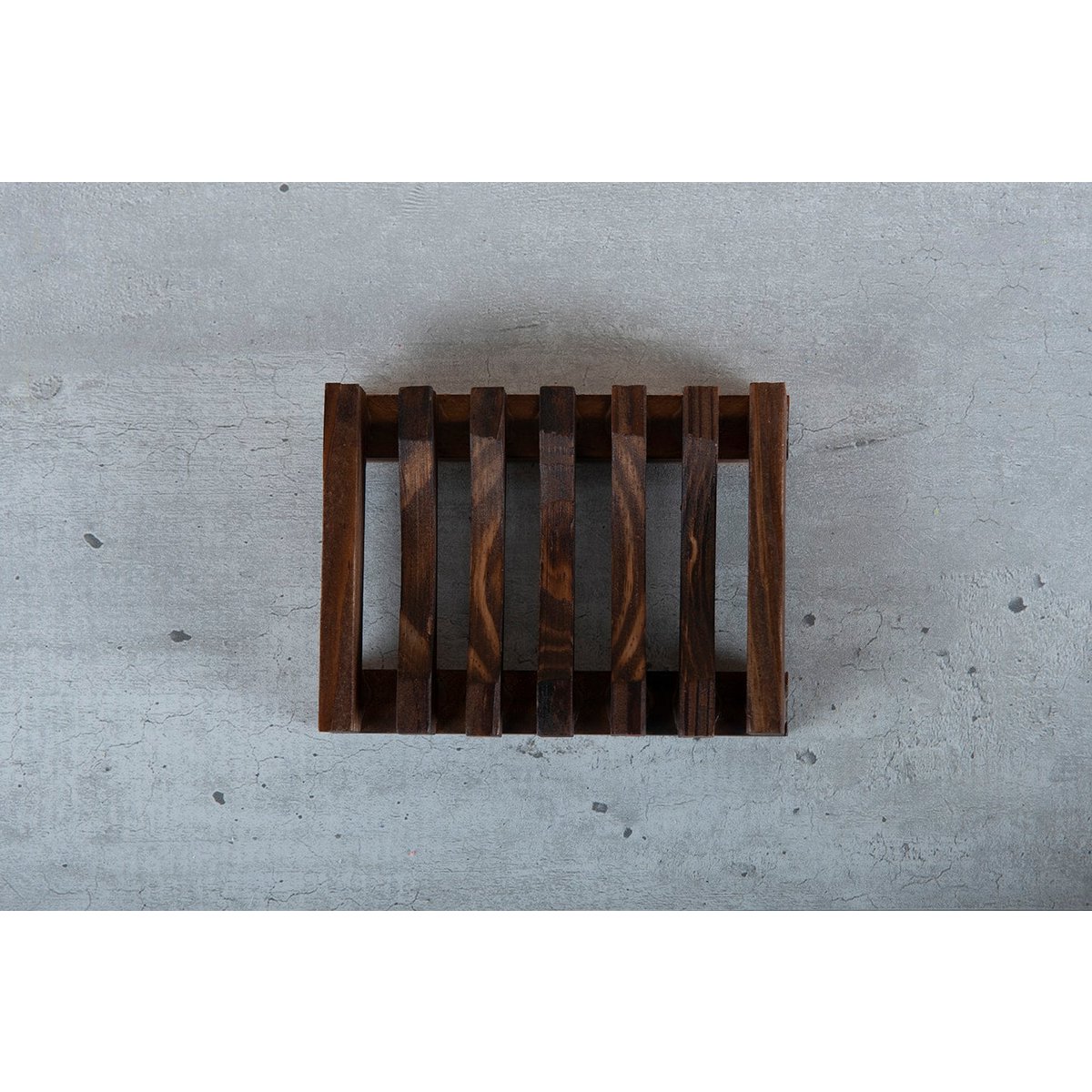Shampoo Bar - Soap Holder made of Dark Wood