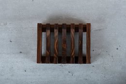 Shampoo Bar - Soap Holder made of Dark Wood