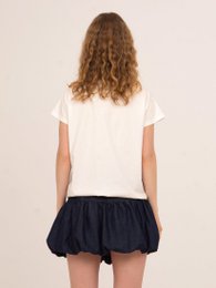 Carmen wit T-shirt met patchdetail