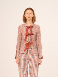 Pop rood gestreept shirt