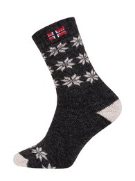 Et par 80% uldsokker Norgeflag og stjernedesign