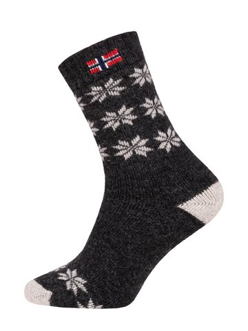 A few 80% wool socks Norway flag and star design