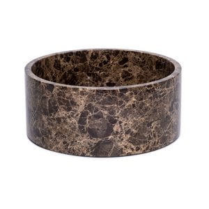 Marble fruit bowl round Ø24cm brown