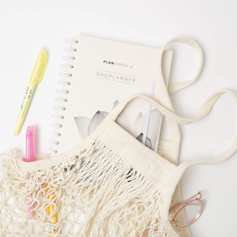 Prikkelarme A5 dagplanner 'Lotus' planboekje met ringband