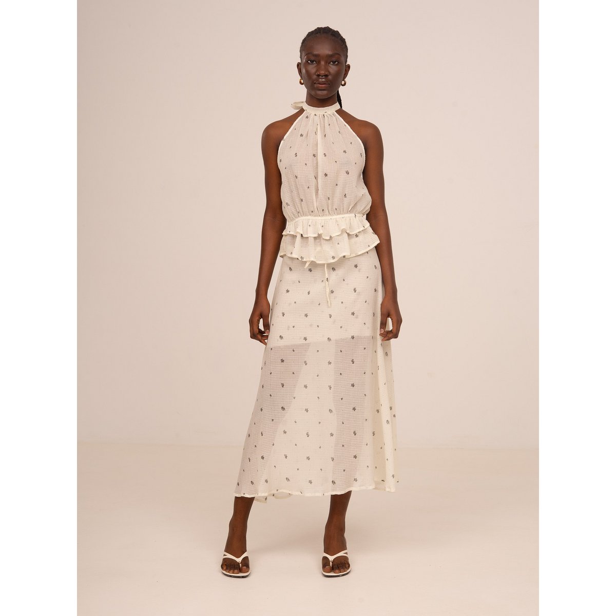 Lumea Floral Print Midi Skirt