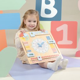 Wooden Calendar Clock