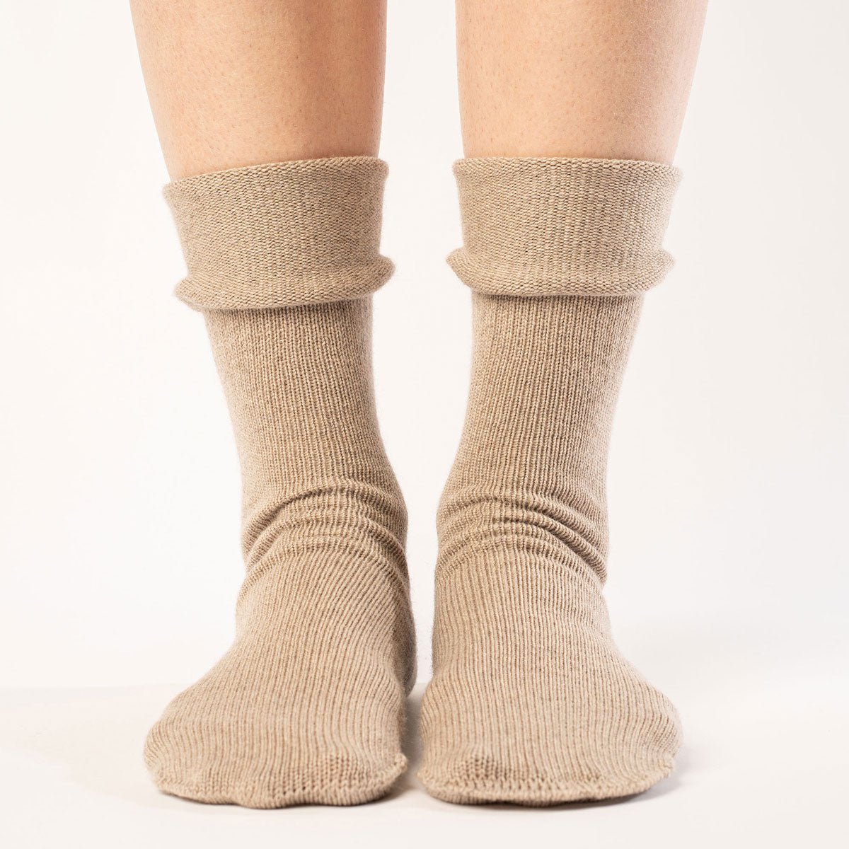 Women's Socks Knitted Merino Creamy Beige