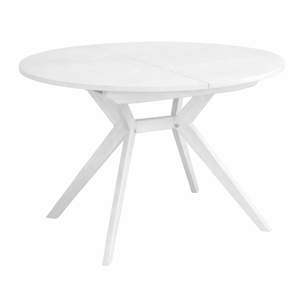 Round extendable dining table Biju veneered