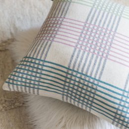 Ruth Pillow Purple soft jacquard knitted cotton