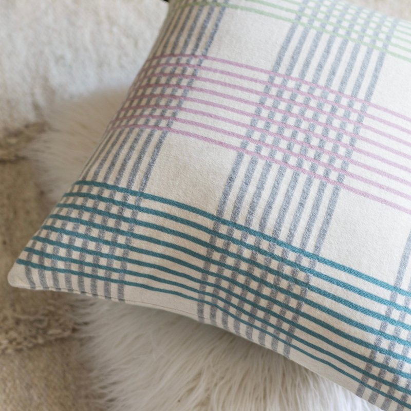 Ruth Pillow Purple soft jacquard knitted cotton