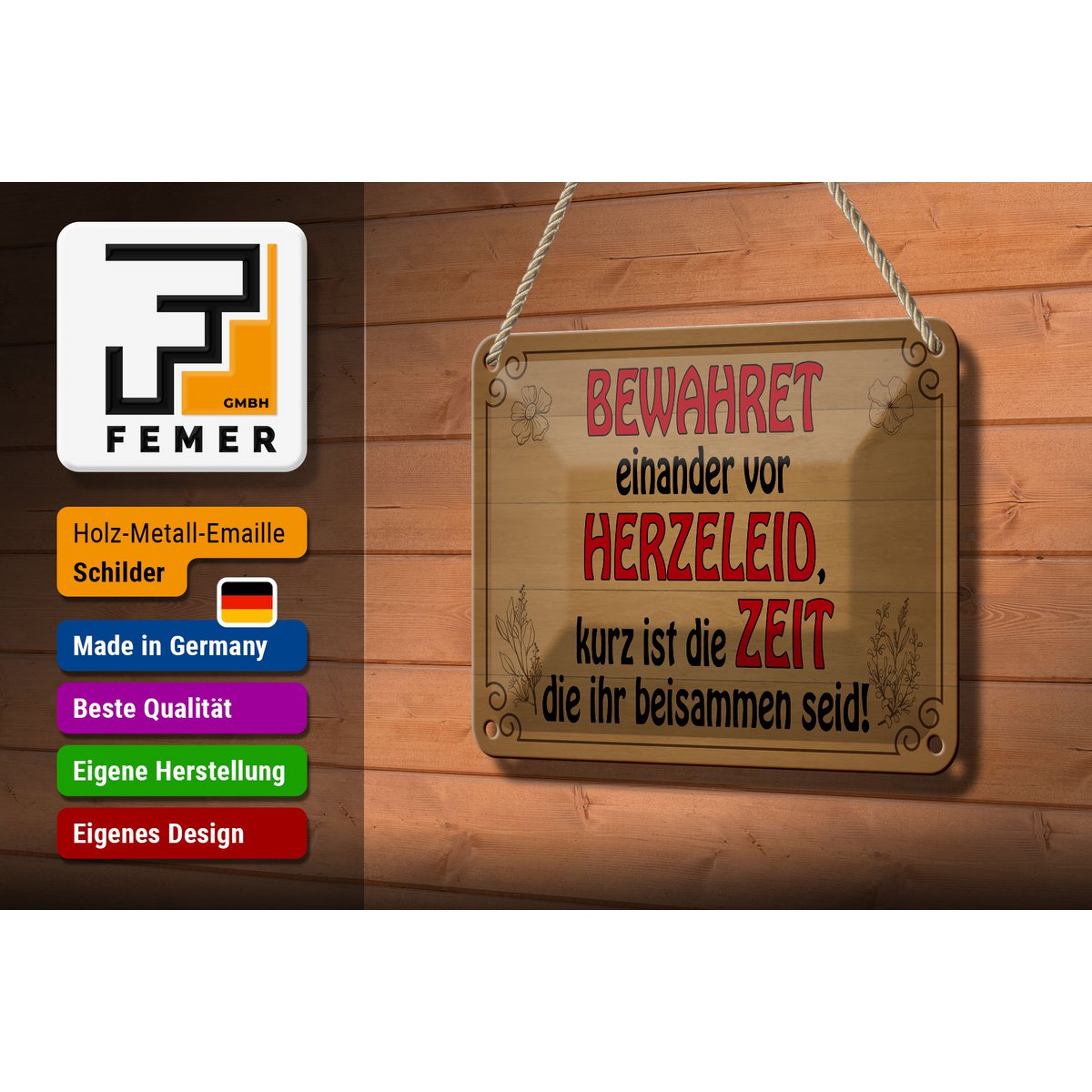 Tin sign saying 18x12cm protect each other from heartache decoration