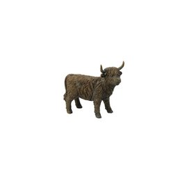 Skulptur schottischer Highlander braun H16cm