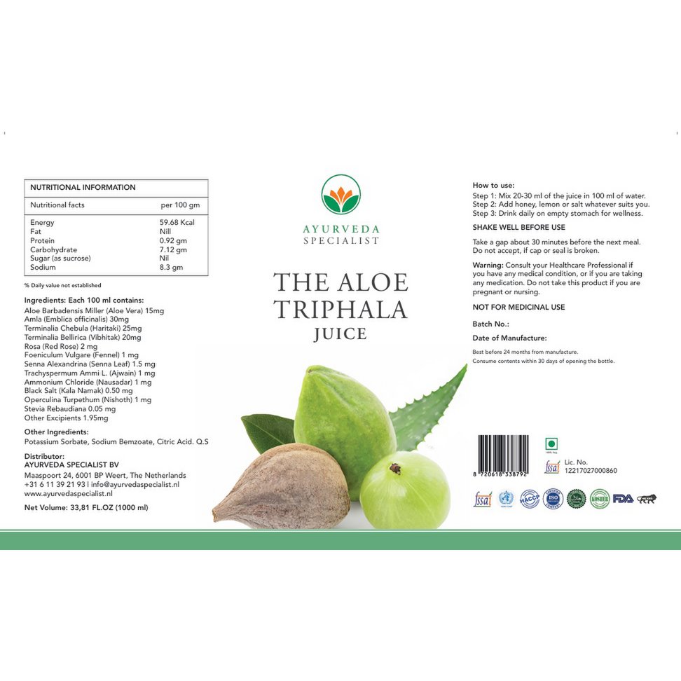 The Aloe Triphala Juice - 1 liter