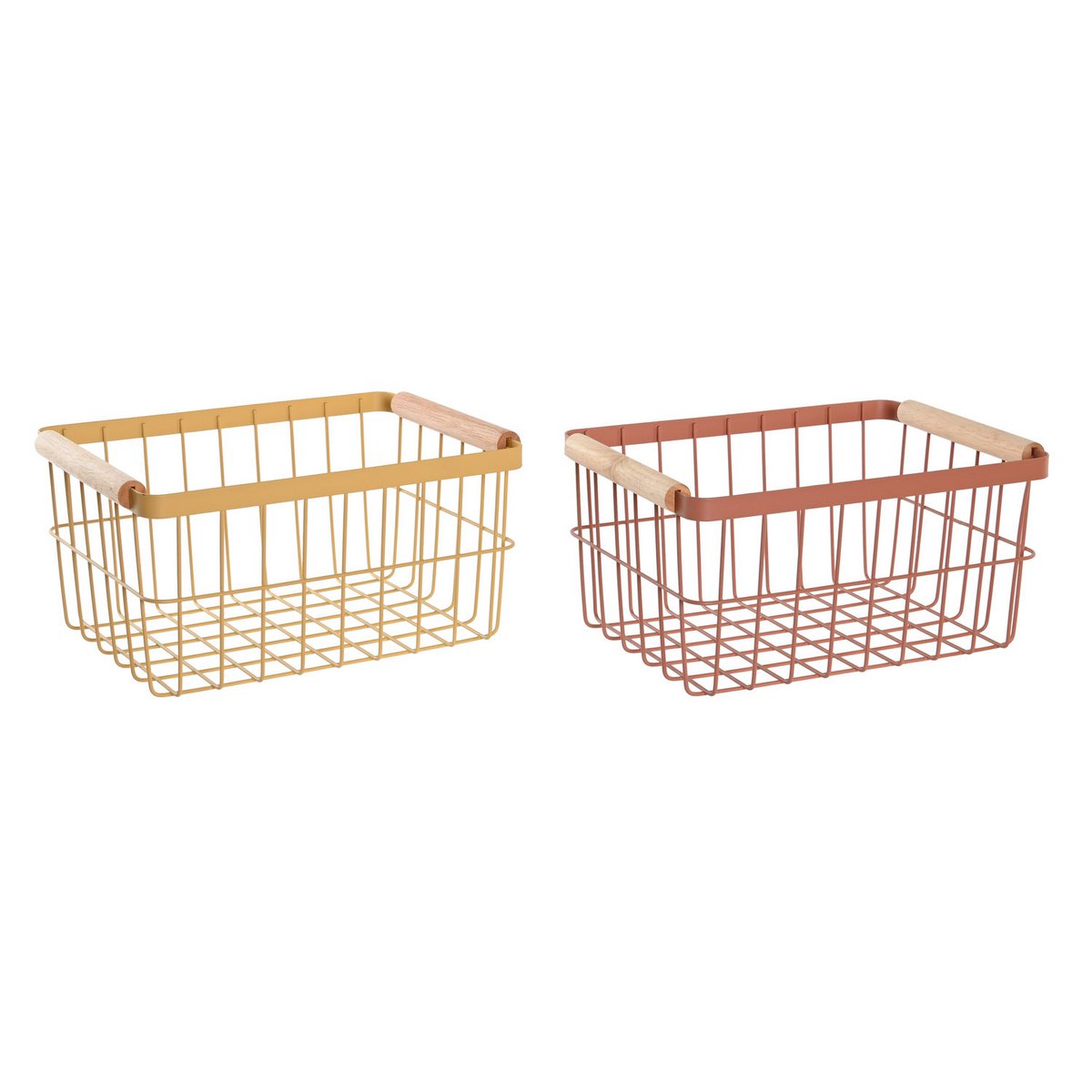 GRENEN METALEN MAND 29X20X14,5 2 ASSORTIMENTEN. PC202441