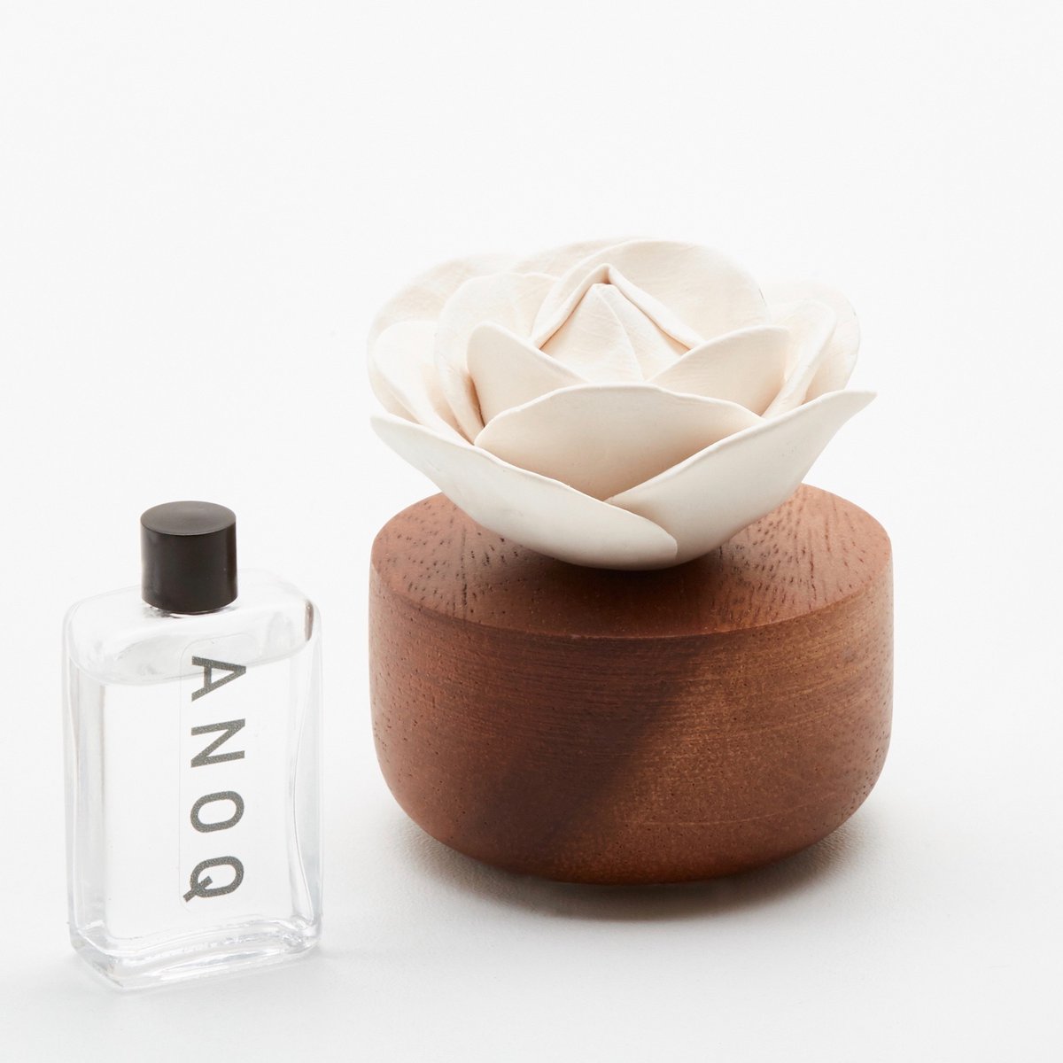 Keramische parfumdiffuser - Bengaals roze - wit