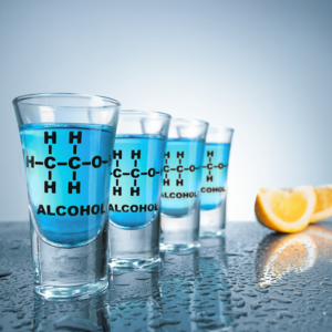 Mad Monkey - Shot Glasses with Alcohol Formula (Set of 4)