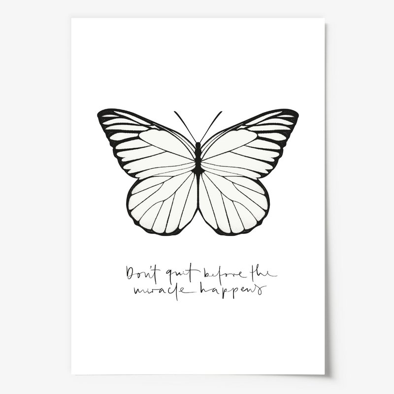 Poster: Don't quit before the miracle happens