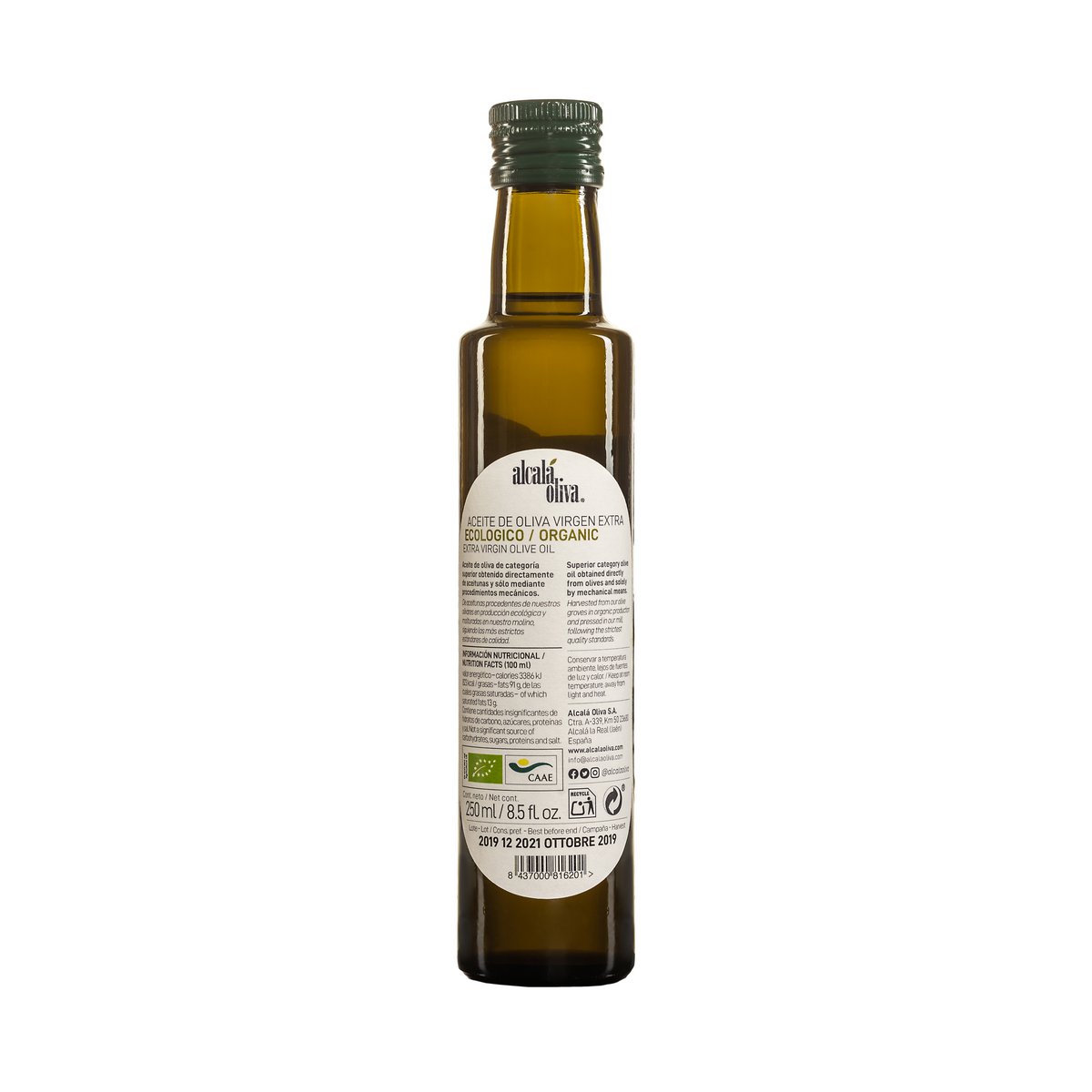Olio Extravergine di Oliva Biologico 250ml