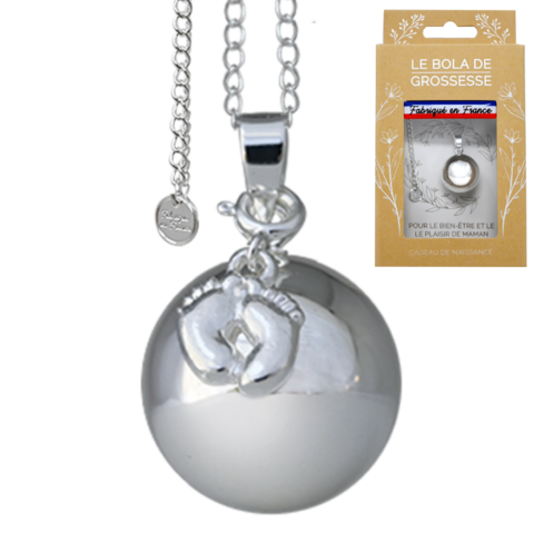 Smooth silver maternity bola **MADE IN France** - AUGUSTINE