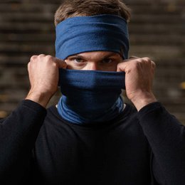 Men's Headband and Gaiter Set Denim